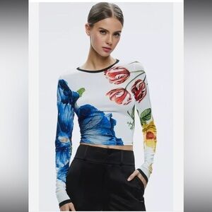 NWT Alice and Olivia Beautiful Floral Top